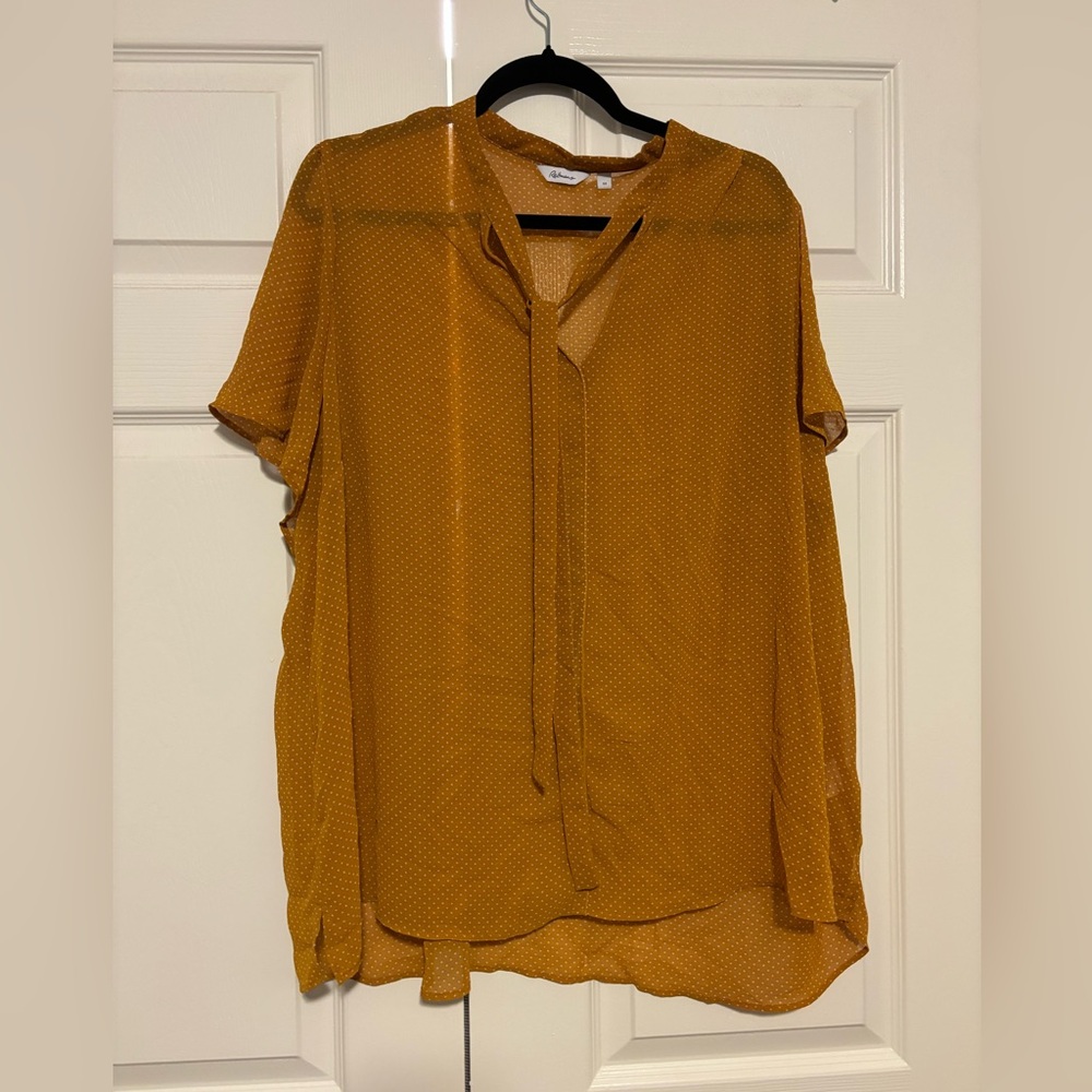 Yellow sheer blouse